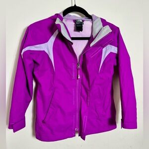 The North Face Girls HyVent Waterproof Jacket – Purple – Size Small